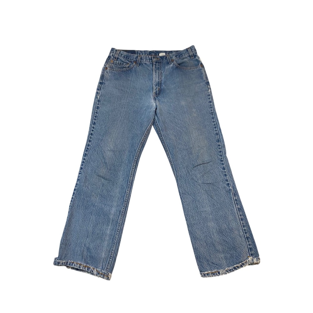 Vintage Levis 517 Boot Cut Jeans Mens 36x28 Made in USA Blue Denim 0699 READ